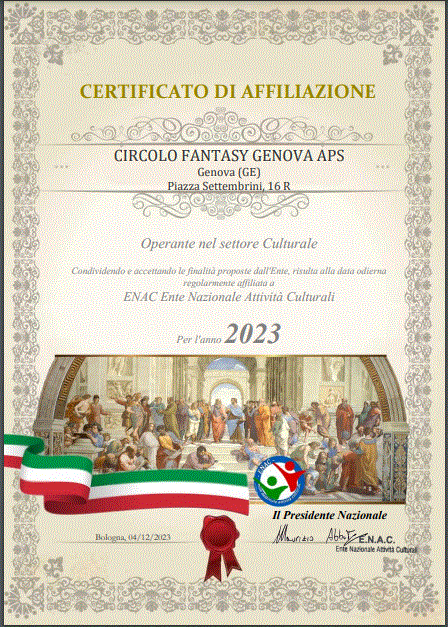 CERTIFICATO AFFILIAZIONE ENAC 2023